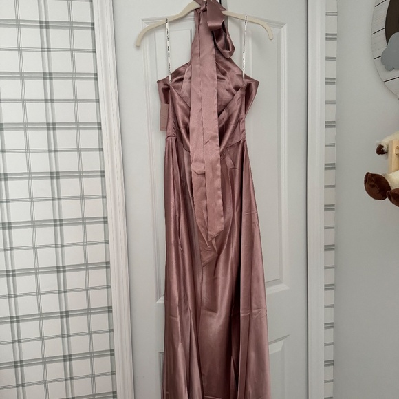 Birdy Grey Monica Dress - Shiny Satin English Rose - Picture 4 of 5